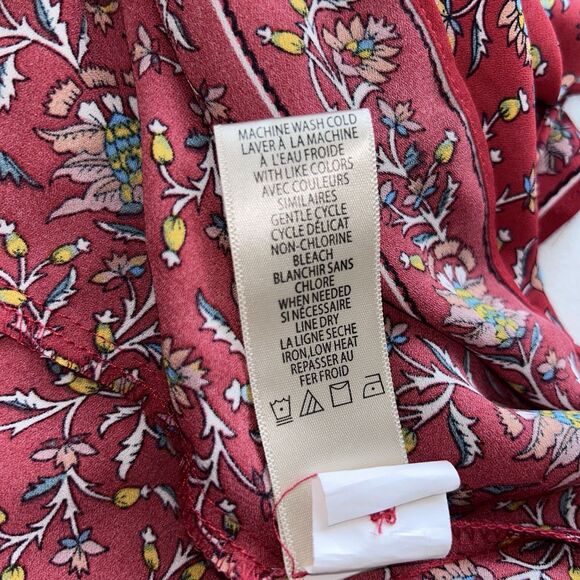 Max Studio Women's Red Floral Lightweight Long Sleeve Boho Tunic Top 1X - Picture 10 of 10